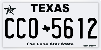 TX license plate CCO5612