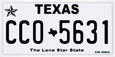 TX license plate CCO5631