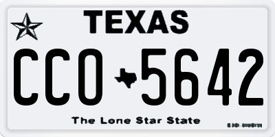 TX license plate CCO5642