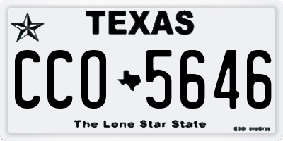 TX license plate CCO5646