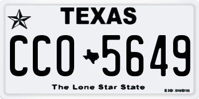TX license plate CCO5649