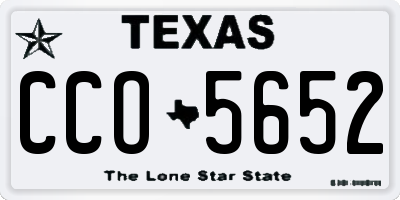 TX license plate CCO5652