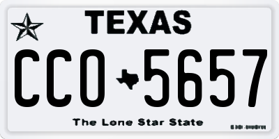 TX license plate CCO5657