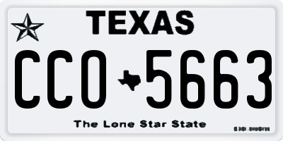 TX license plate CCO5663