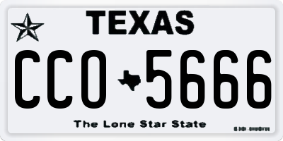 TX license plate CCO5666