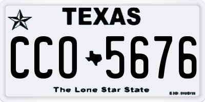 TX license plate CCO5676