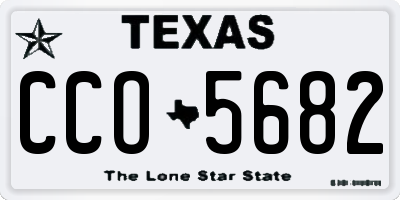 TX license plate CCO5682