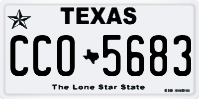 TX license plate CCO5683