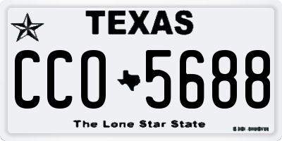 TX license plate CCO5688