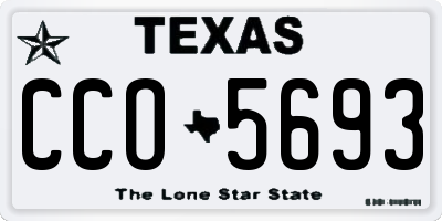 TX license plate CCO5693