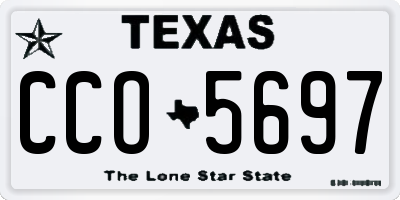 TX license plate CCO5697