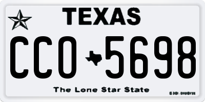 TX license plate CCO5698