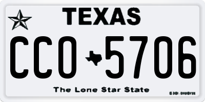 TX license plate CCO5706