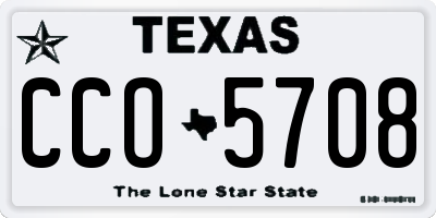 TX license plate CCO5708