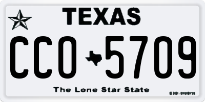 TX license plate CCO5709
