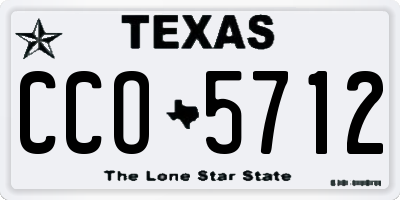 TX license plate CCO5712