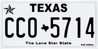 TX license plate CCO5714