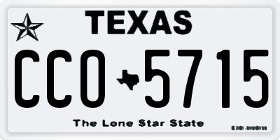 TX license plate CCO5715
