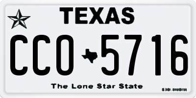TX license plate CCO5716