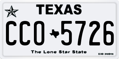 TX license plate CCO5726