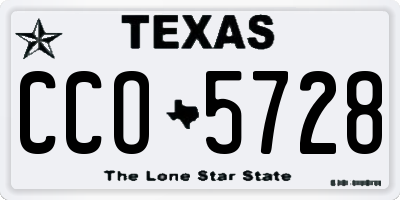 TX license plate CCO5728