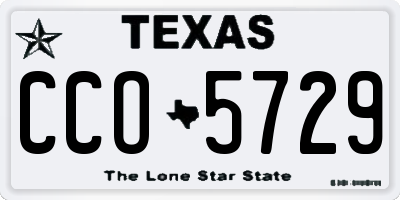TX license plate CCO5729