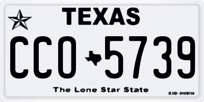 TX license plate CCO5739