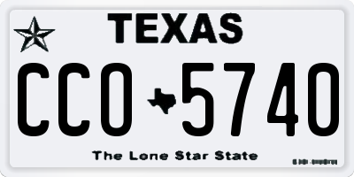 TX license plate CCO5740