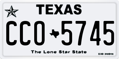 TX license plate CCO5745