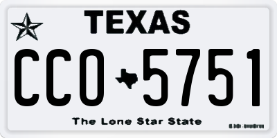 TX license plate CCO5751