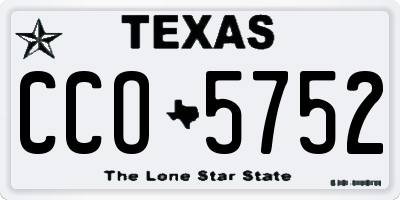 TX license plate CCO5752