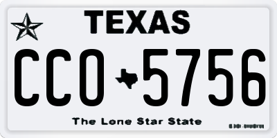 TX license plate CCO5756