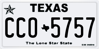 TX license plate CCO5757
