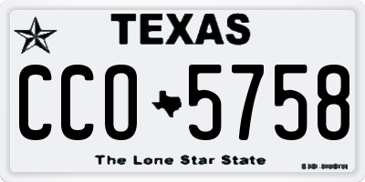 TX license plate CCO5758