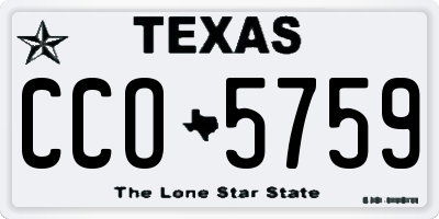 TX license plate CCO5759