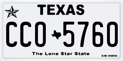 TX license plate CCO5760