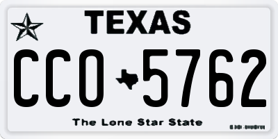 TX license plate CCO5762