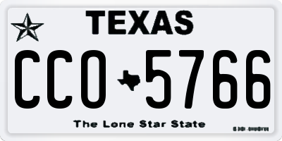 TX license plate CCO5766