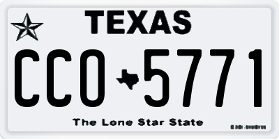 TX license plate CCO5771