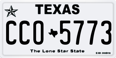 TX license plate CCO5773