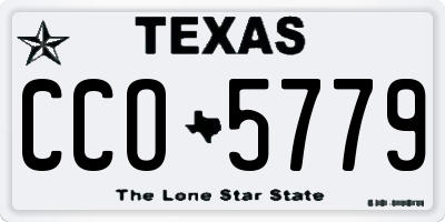 TX license plate CCO5779