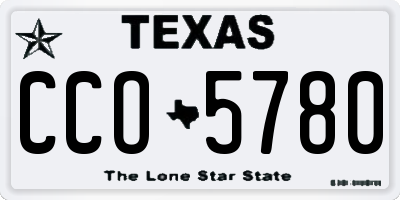 TX license plate CCO5780