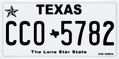 TX license plate CCO5782