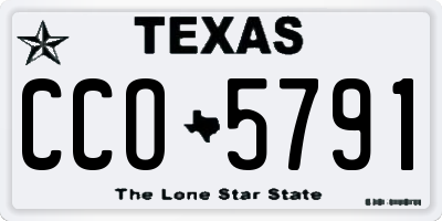 TX license plate CCO5791
