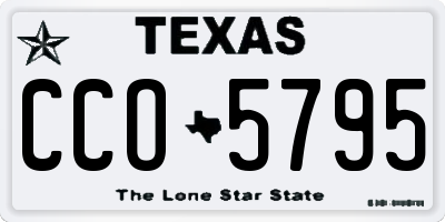 TX license plate CCO5795