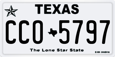 TX license plate CCO5797