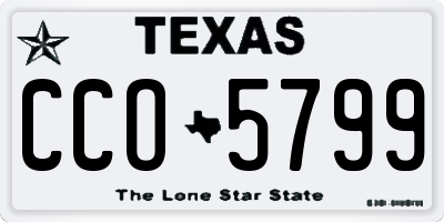 TX license plate CCO5799