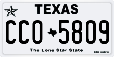 TX license plate CCO5809