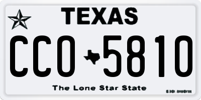TX license plate CCO5810