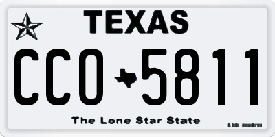 TX license plate CCO5811